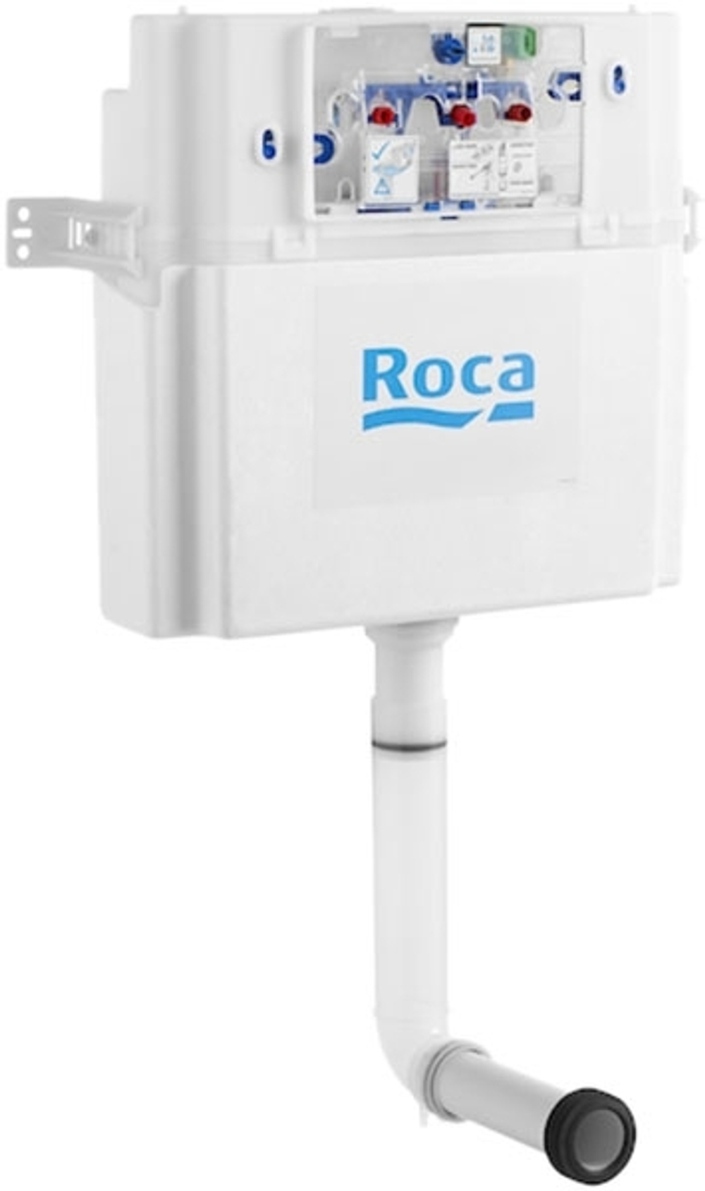 Комплект приставного унитаза со смывным бачком Roca Gap (Рока Гап) 7893109000, с сиденьем Микролифт и кнопкой смыва Хром глянцевый