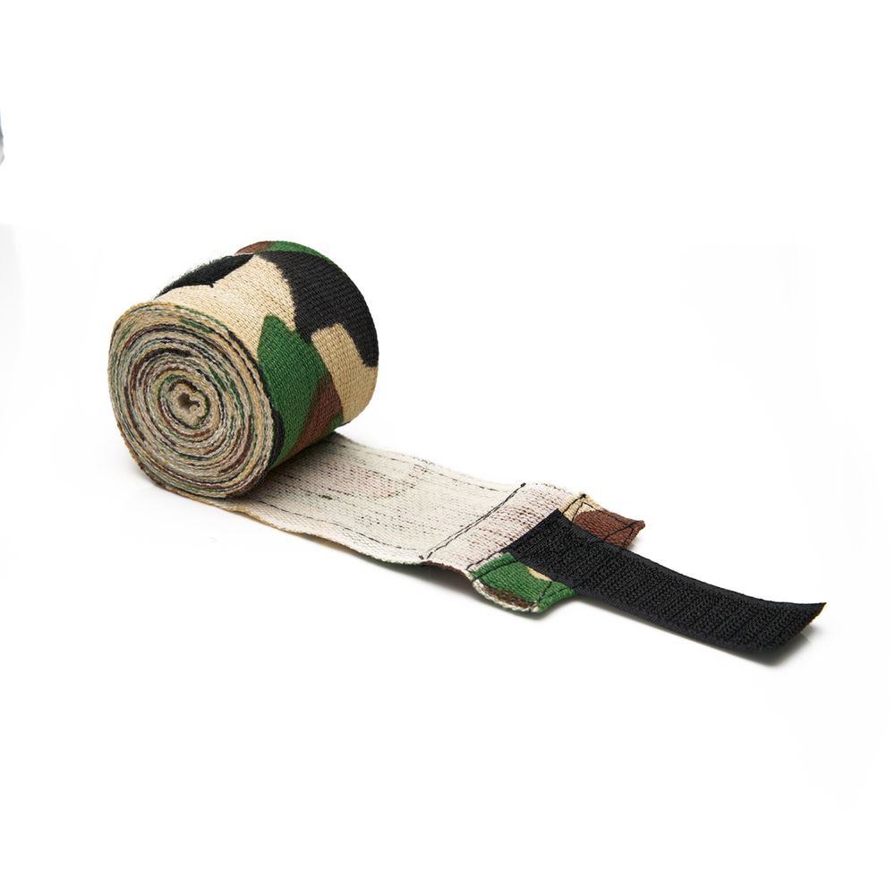 Бинт боксерский эластичный TORRES, PRL62017CA, дл. 3,5 м, шир. 5,5 см, 1 пара, хаки камуфляж