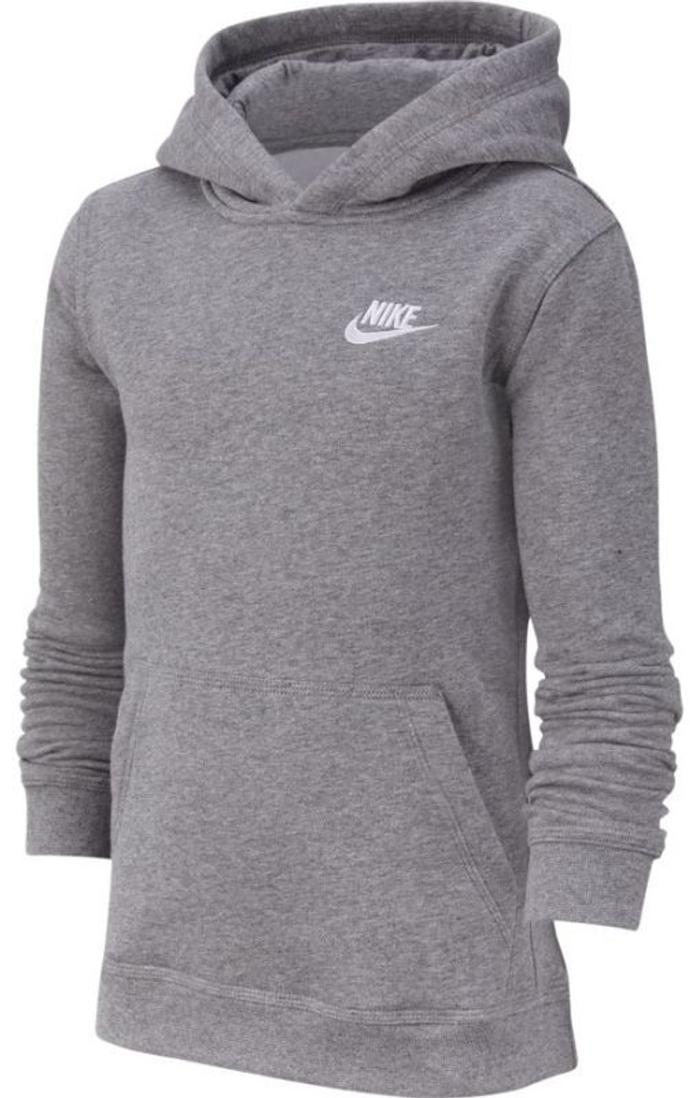 Кофта для мальчика теннисная Nike Sportswear Club PO Hoodie B - carbon heather/white