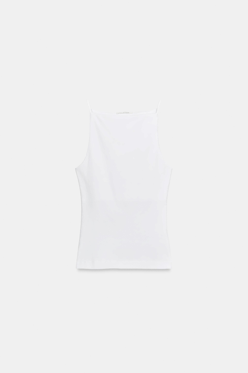 ZARA ТОП НА БРЕТЕЛЯХ, БЕЛЫЙ