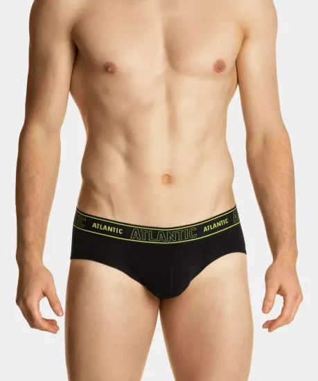 Мужские трусы слипы спорт Magic Pocket Atlantic MP-1569, черные