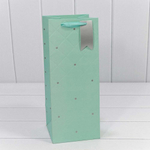 Пакет подарочный Под бутылку 14х35х14см "Эксклюзив" (Микс)