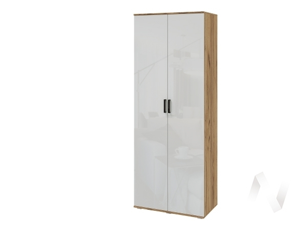 Шкаф 2-х ств Гостиная Виста (дуб крафт/белый глянец холодный)