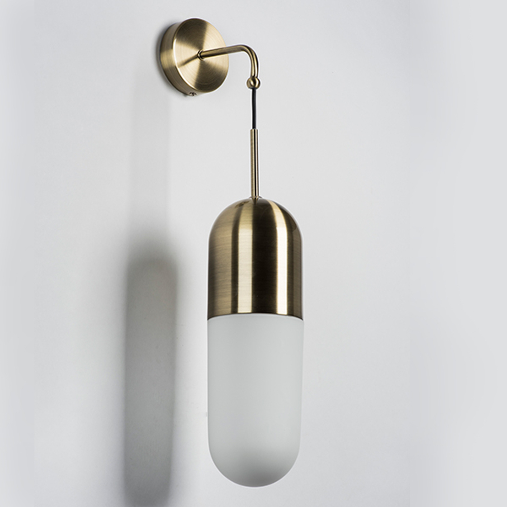 690611 Бра RAMO 1х40W E27 БРОНЗА/БЕЛЫЙ