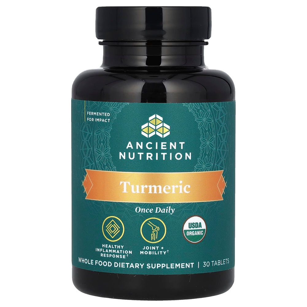 Ancient Nutrition, Куркума, один раз в день, 30 таблеток