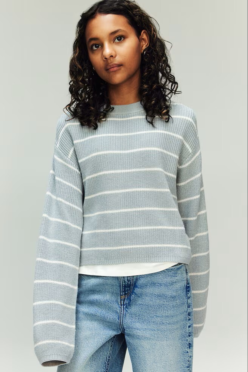 H&M Свитер свободного кроя, бирюзовый