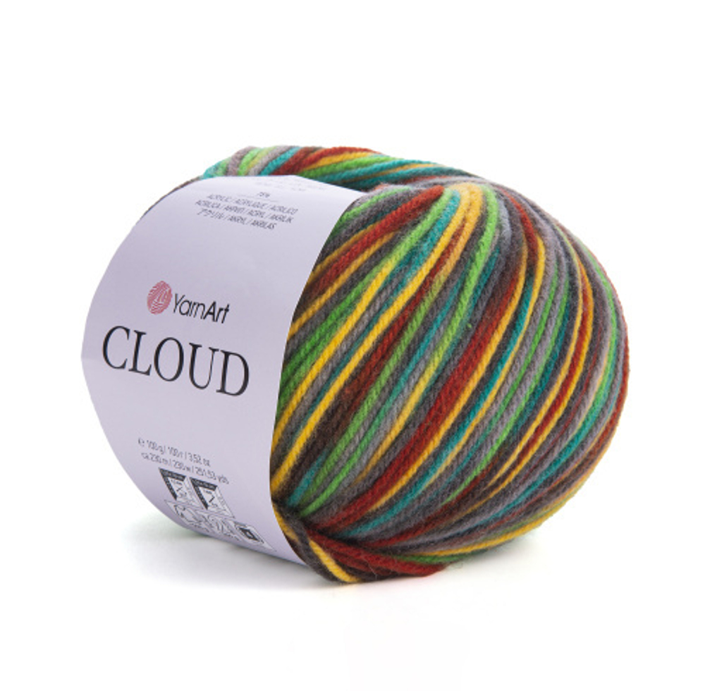 Пряжа Cloud 100 г, 230м, 25% шерсть,75% акрил (цена за 1 шт)