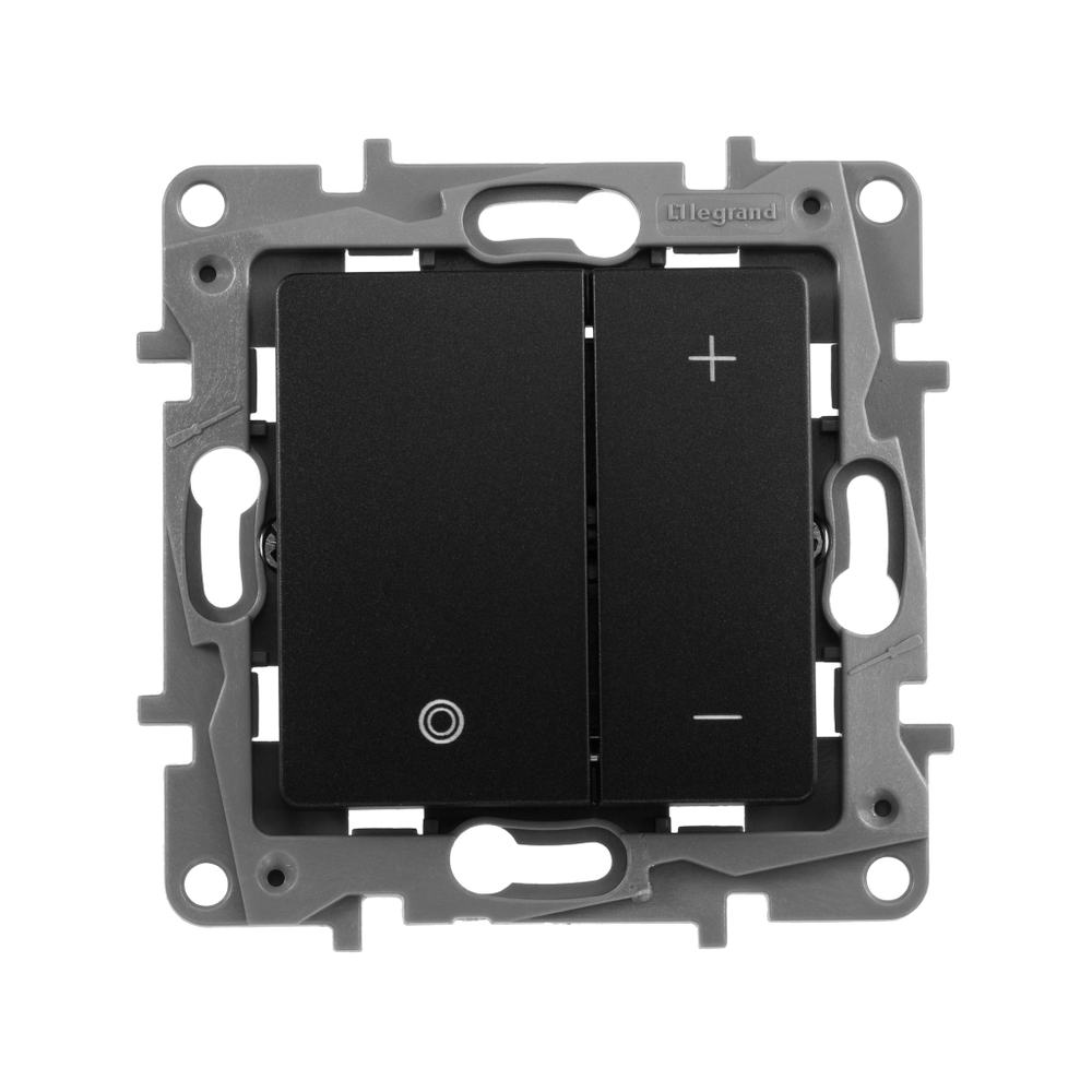 Диммер нажимной универсальный LED 400Вт без нейтрали - антрацит ETIKA Legrand