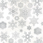 Бумага упаковочная 50х70 см «Снегопад» (1 лист), Серебро