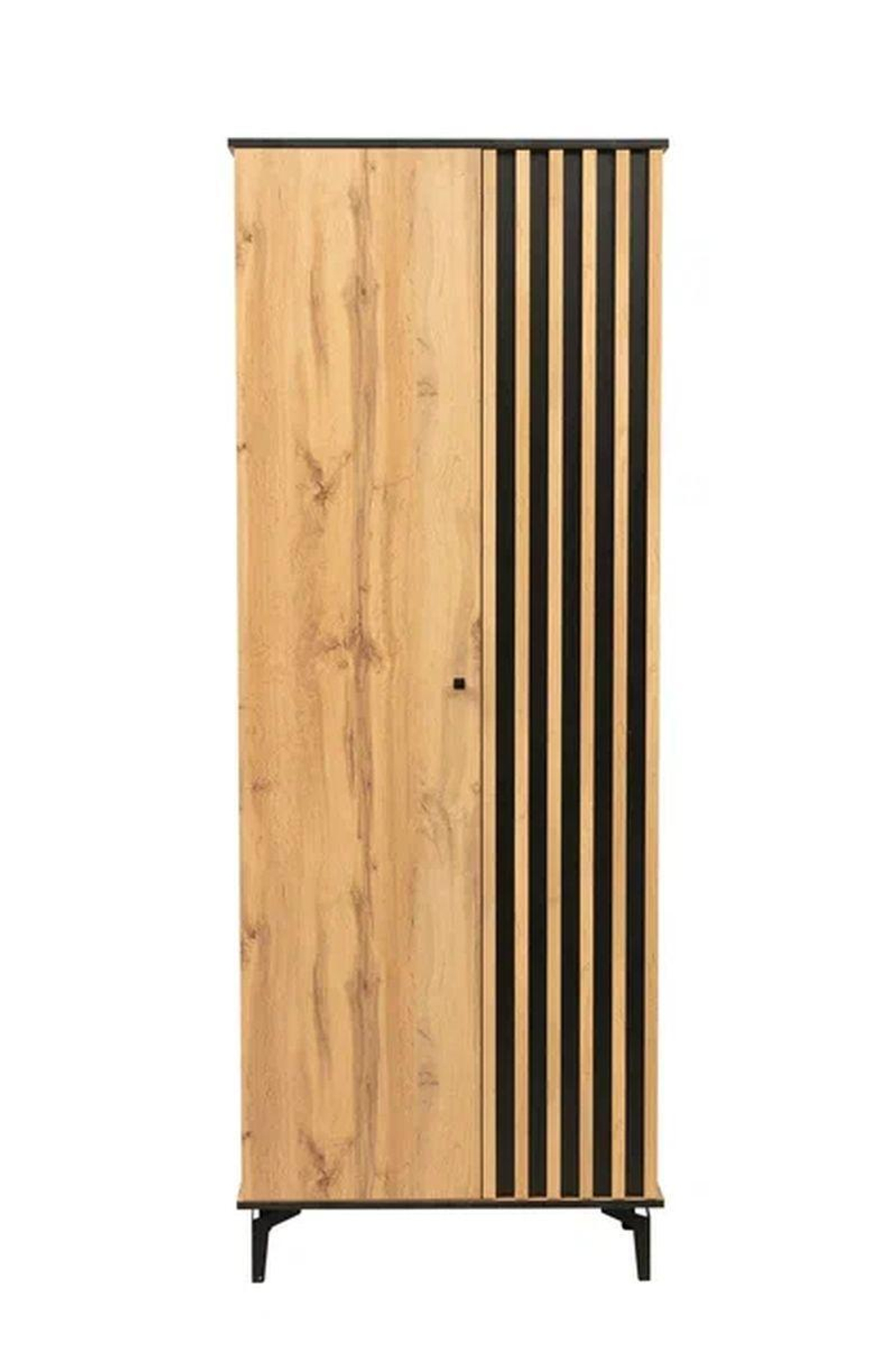 Шкаф для одежды Либерти 51.01 (опора h150) Дуб вотан/Черный