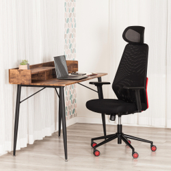 Кресло Matrix red ткань, черный, 66х70х123 см