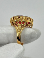 Кольцо с красным кристаллом