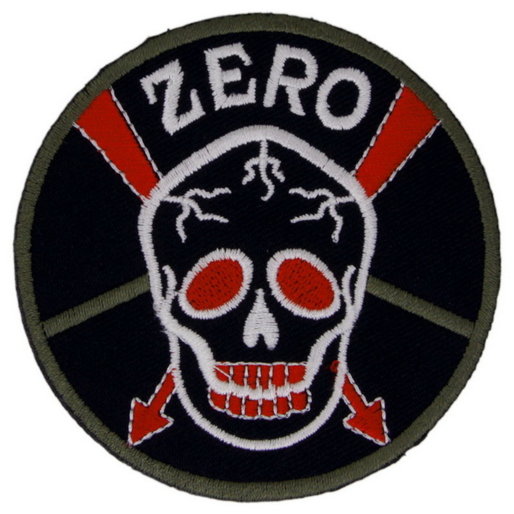 Нашивка Zero (круглая, белая надпись)