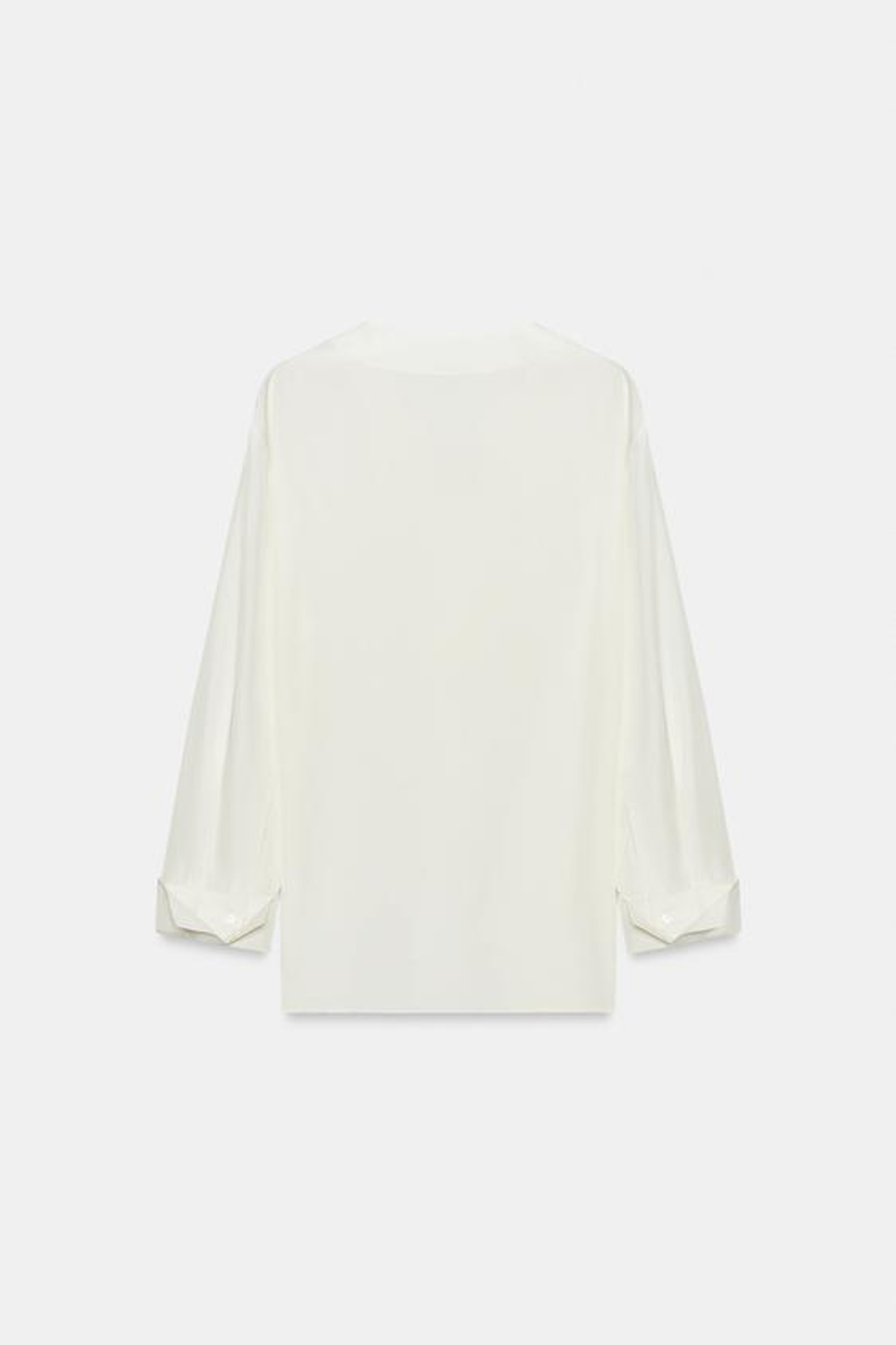 ZARA РУБАШКА ИЗ 100% ШЕЛКА — ZW COLLECTION, ЭКРЮ