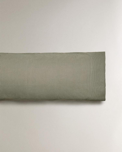 ZARA HOME ХЛОПКОВАЯ НАВОЛОЧКА В ПОЛОСКУ, ЗЕЛЕНЫЙ