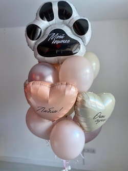 Воздушные шары след / лапка для любимой / моей кошечке №2688