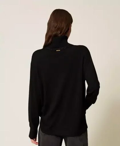 TWINSET Свитер с декоративным плетением на груди