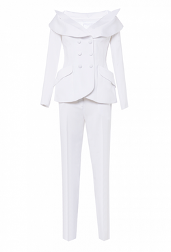 Костюм брючный белый 22-01-22 SS