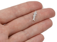 Подвеска "Рыбка" 15мм, со стразами