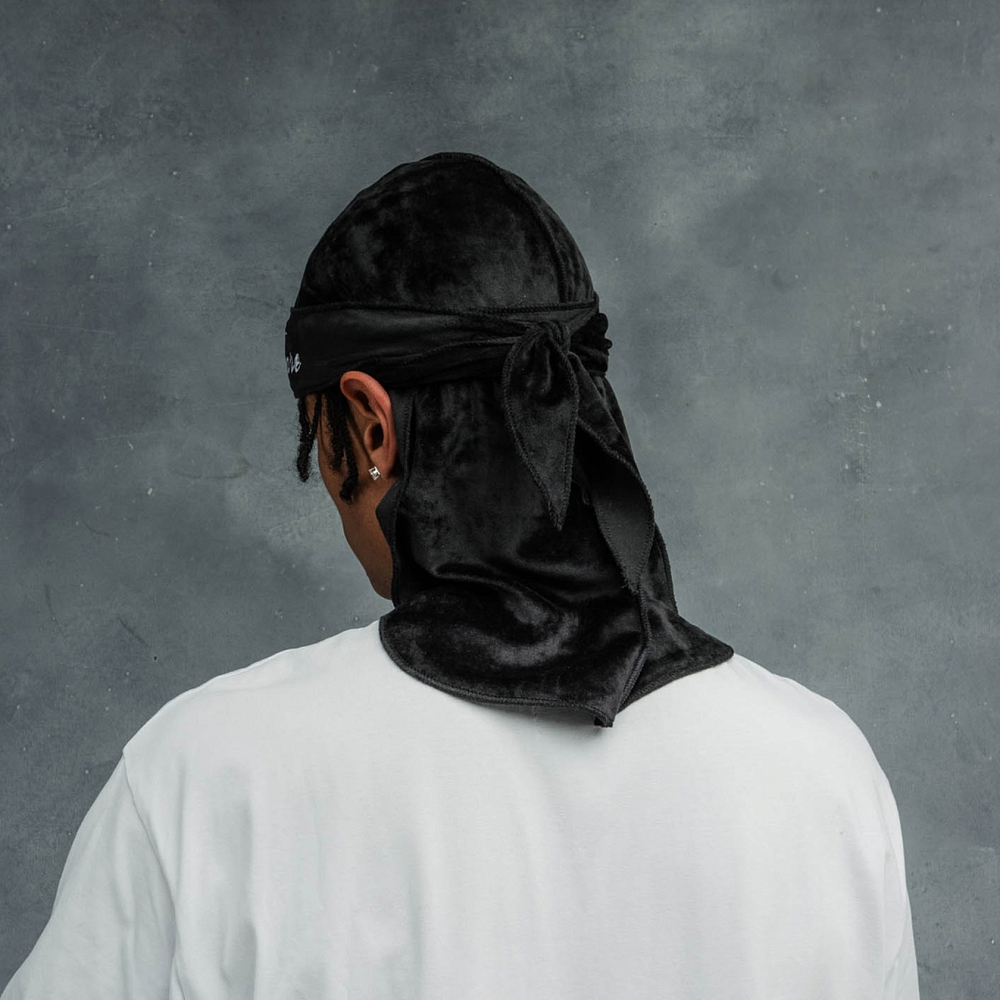 Бандана RARE MOD Black velour durag