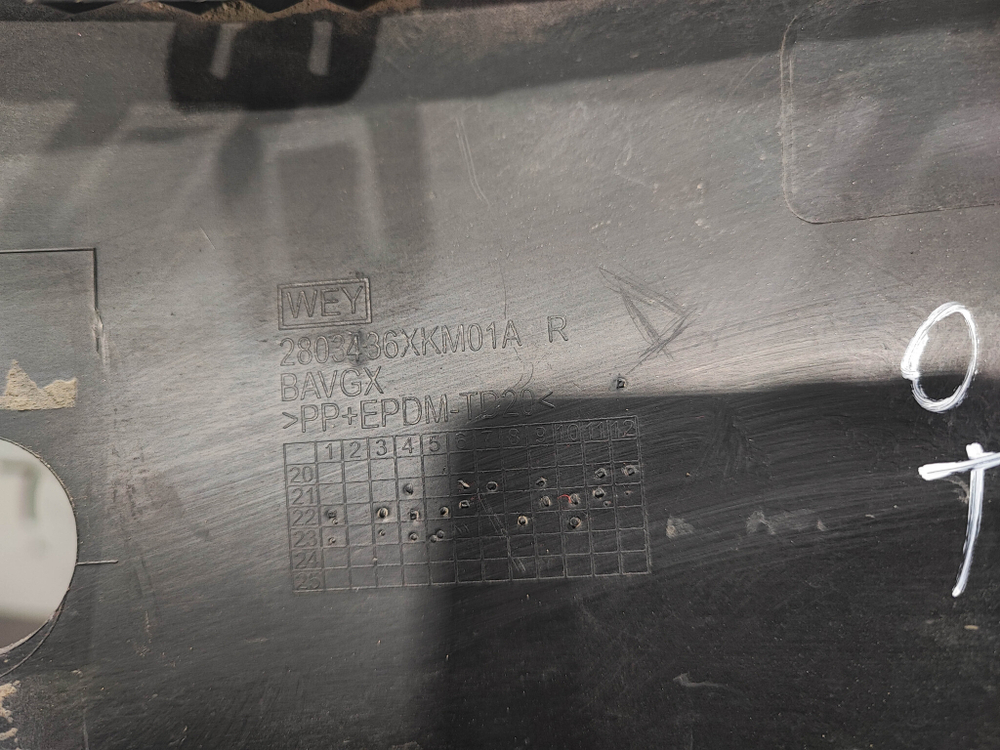 Накладка переднего бампера правая Tank 300 21-нв Б/У Оригинал 2803436XKM01A