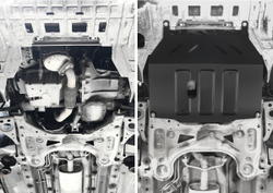 Защита картера и КПП АвтоБроня для Opel Mokka (V - 1.8) 2012-2016, штампованная, сталь 1.5 мм, с крепежом, 111.01025.1