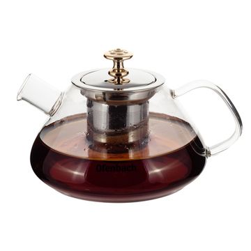 Стеклянный заварочный чайник 1 л. Ofenbach NB 100616L с ситечком