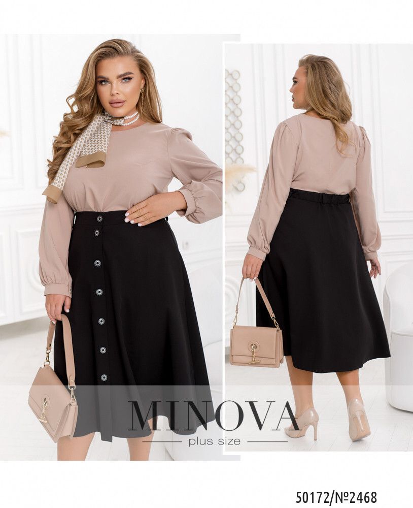 Юбка 2468-черный Minova