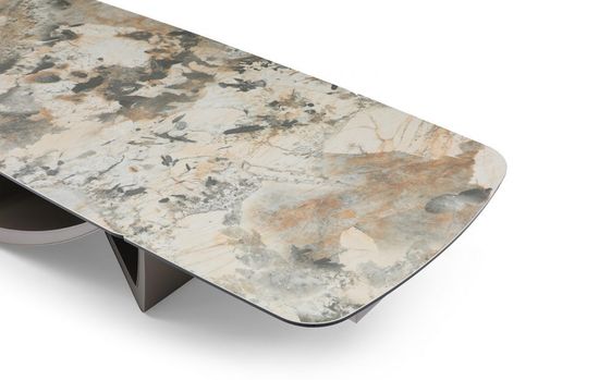 Стол обеденный раздвижной Scandi 200-300 испанская керамика на стекле