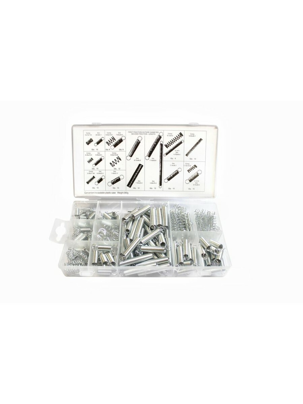 Пружины на сжатие и растяжение, 200пр. RockForce##Rock FORCE RF-841