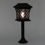 Фонарь садовый «Винтаж» 12*12*13,5 см (h=60 см) на солнечной батарее (универсальный), тёплый белый