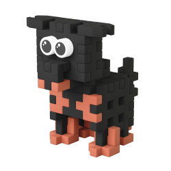 Marioinex - Мини-конструктор Waffle POCKET PETS PUPPIES Ротвейлер 50 элементов 907900