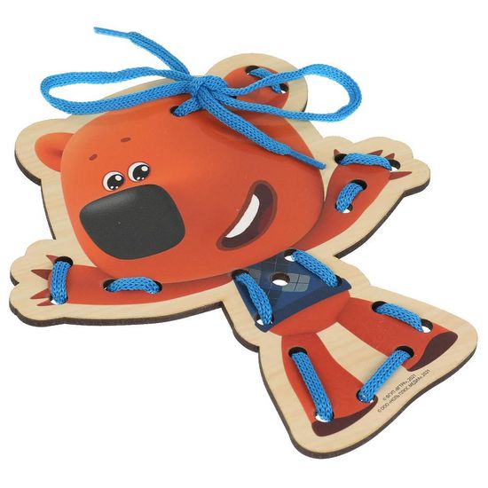 Игрушка деревянная Ми-ми-мишки шнуровка Кеша 18*17 см Буратино