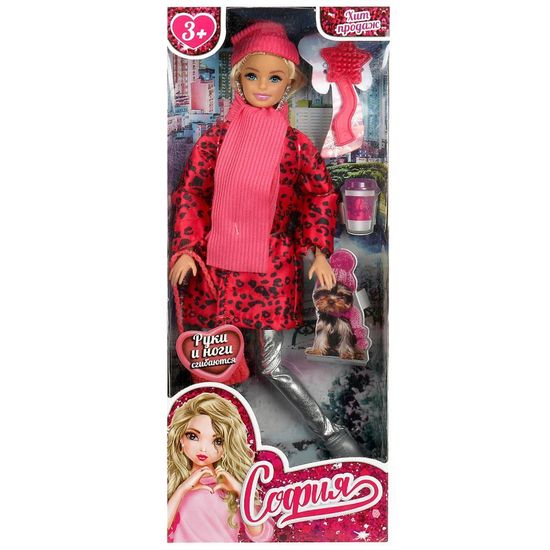 Кукла 29 см София, руки и ноги сгиб, акс, кор КАРАПУЗ