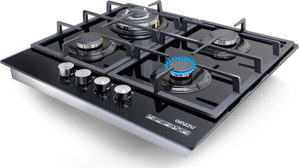 Варочная панель газовая HCG-469, стекло 4 конф, черная, эл.поджиг, газконтроль