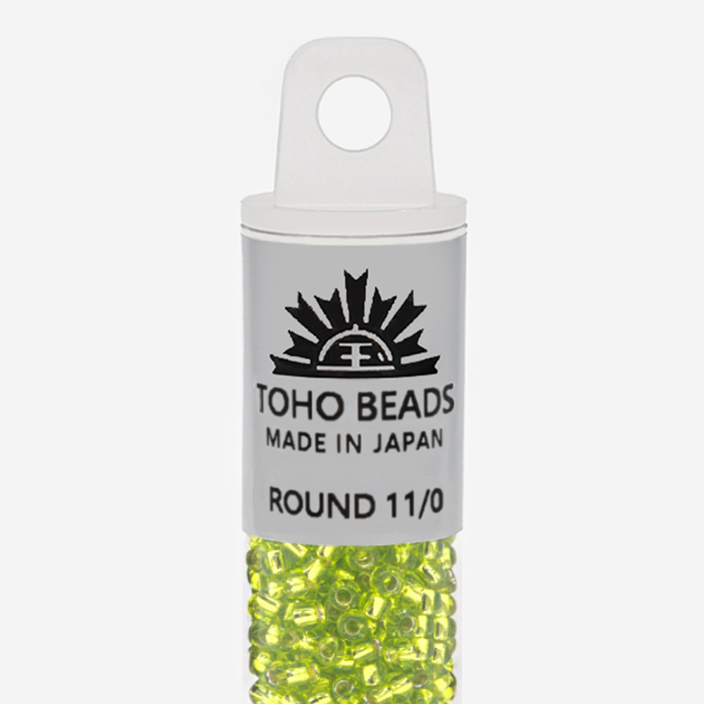 Японский бисер TOHO Round 11/0 (№24), с внутренним серебрением, прозрачный