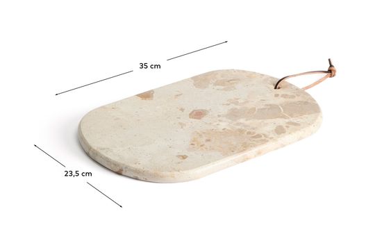 Сервировочная доска Orlina из бежевого мрамора 35 x 23 см