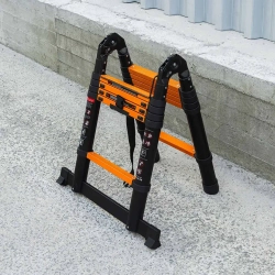 Лестница-стремянка телескопическая алюм. бытовая 1.6+1.6м (5+5 ступ.) ISMA ISMA-UP160-M