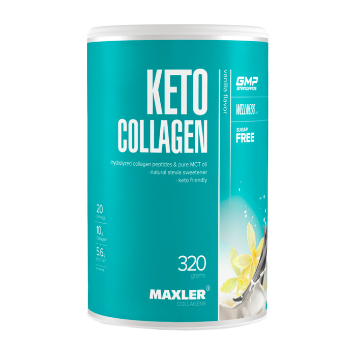 Кето Коллаген &quot;Ваниль&quot;, Keto Collagen Vanilla, Maxler, 320 г