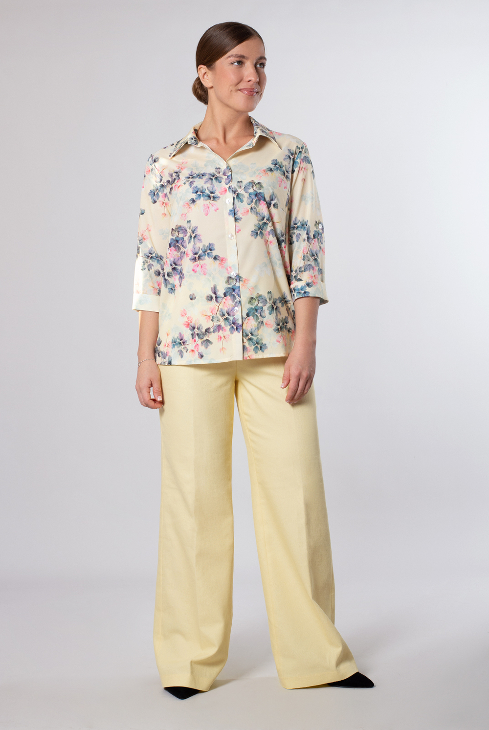 Блузка женская 2330ЮП, Цветы #176Цг092330ЮП