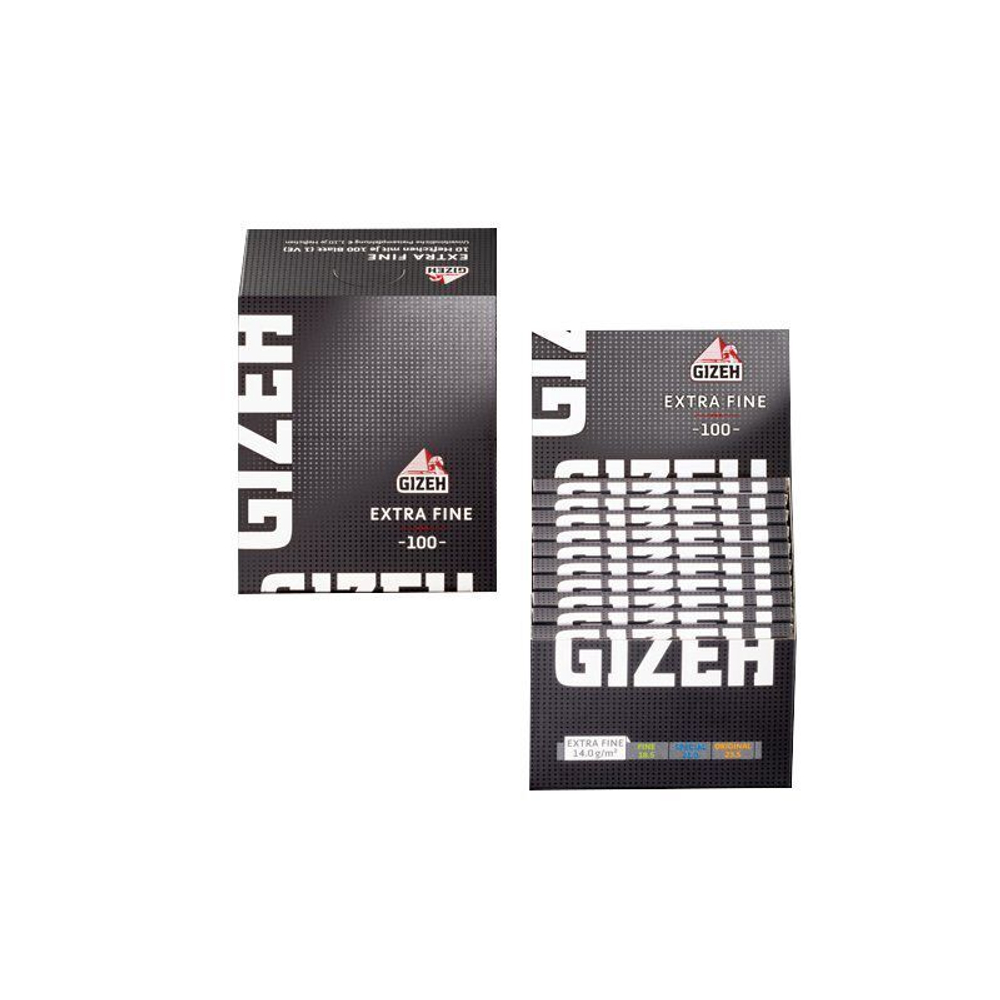 Бумага для сигарет блок "Gizeh" Black Extra Fine Magnet 14г/м 100л*20шт
