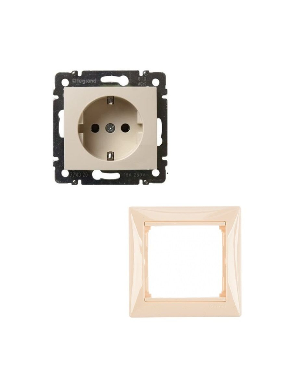 Legrand розетка 4320 с рамкой 1 с/к