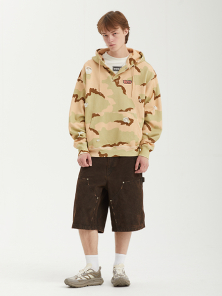 Мужская Толстовка Henley-neck Camo