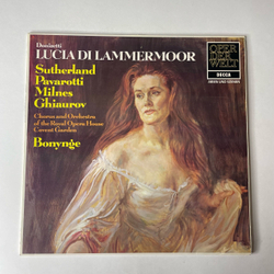 Винтажная виниловая пластинка LP Donizetti, Sutherland, Pavarotti, Orchestra Of The Royal Opera House, Опера Лючия ди Ламмермур Lucia Di Lammermoor (Arien Und Szenen) (Германия 1976)