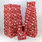 Коробка 42.5 х 33 х 17.6 см Набор 15 шт "Новый год" (Красный)