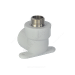 Угольник PP-R комбинированный белый Дн 25х1/2" НР с креплением PRO VALFEX 10121025-PRO