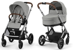 Коляска Cybex Balios S Lux SLV complete Cloud T Leaf Green Plus Base T 4 в 1 Stone Grey с дождевиками