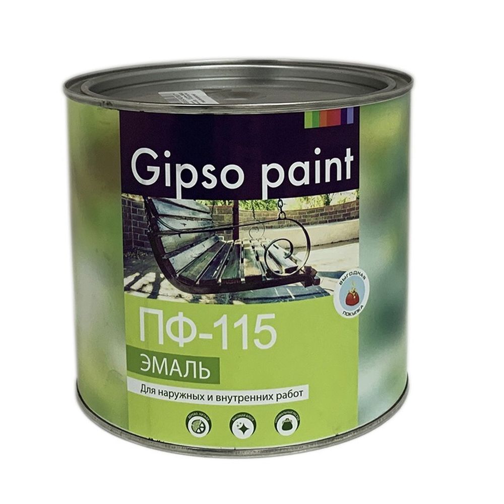 ЭМАЛЬ ПФ-115 GIPSO PAINT ЗЕЛЕНАЯ 2,6 КГ