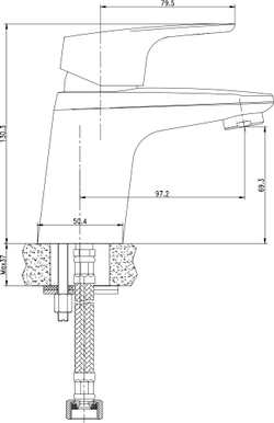 Смеситель для раковины Aquanet Magic AF410-10С