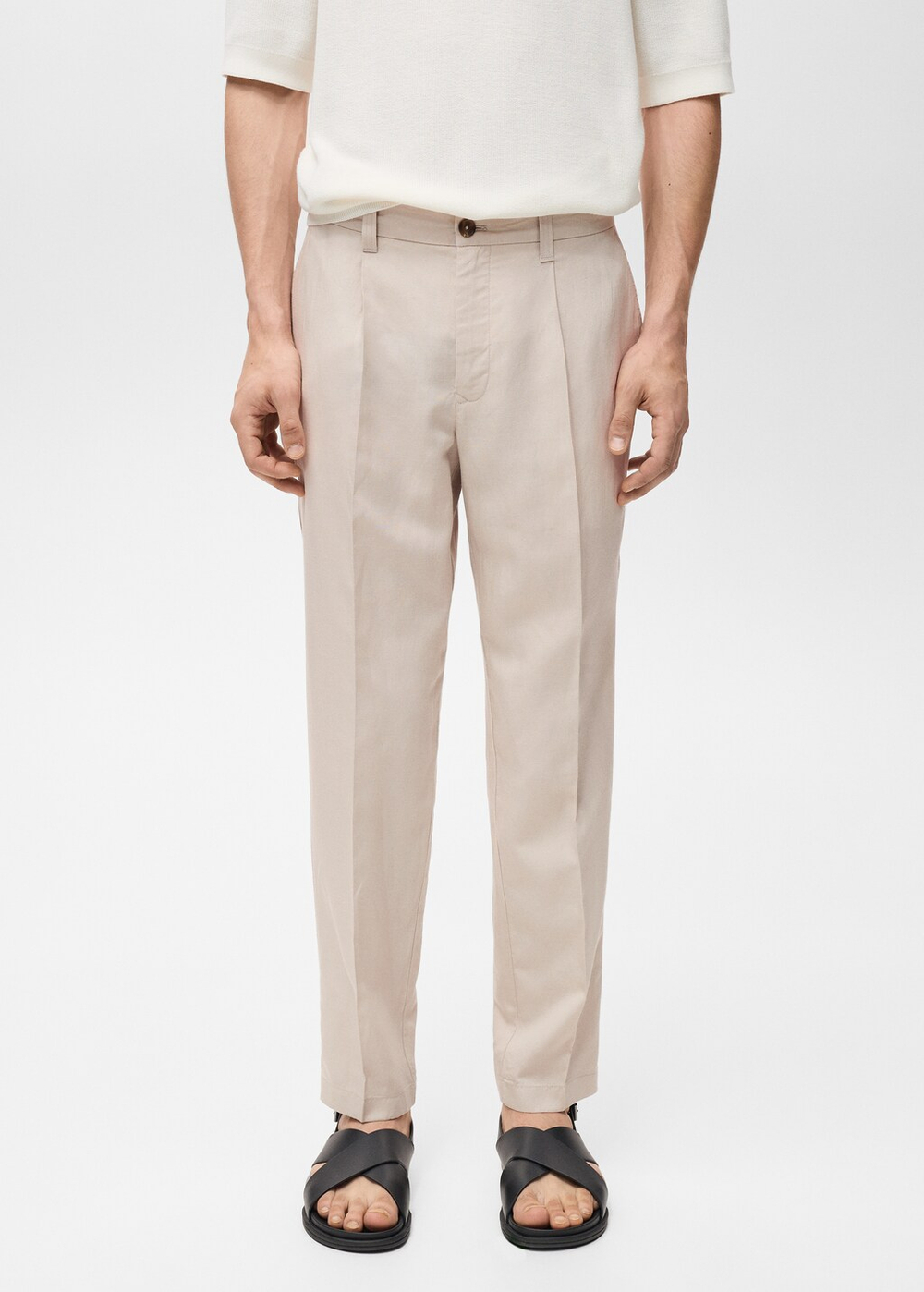 Брюки изо льна slim fit